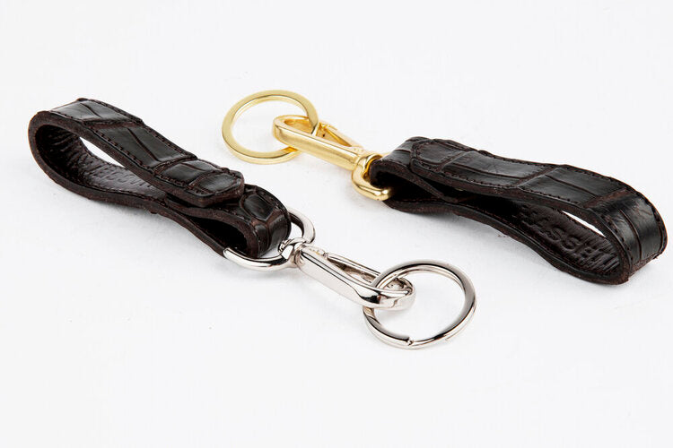 Key Fob, Black Crocodile