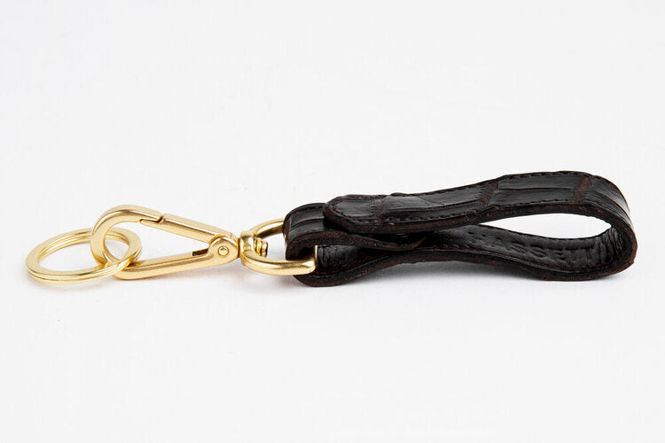 Key Fob, Black Crocodile