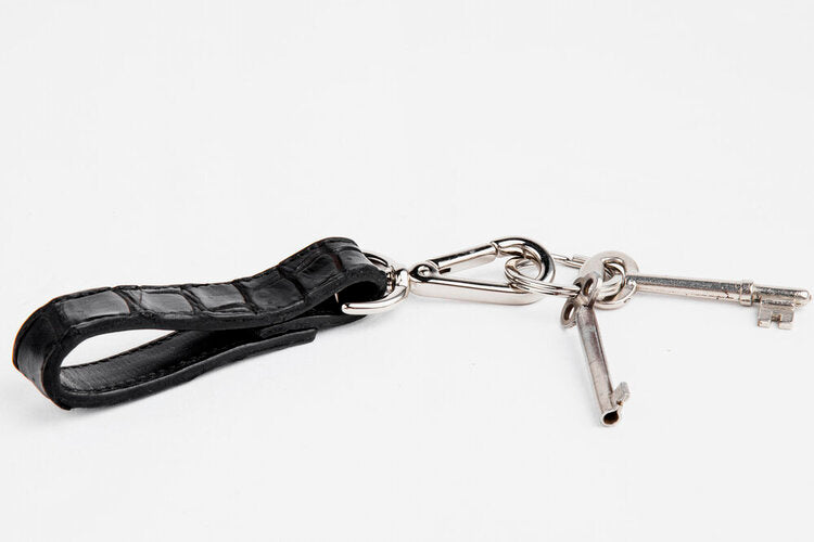 Key Fob, Black Crocodile