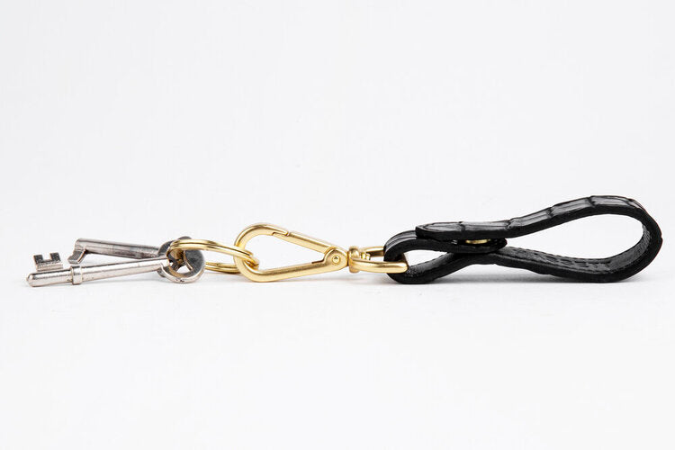 Key Fob, Black Crocodile