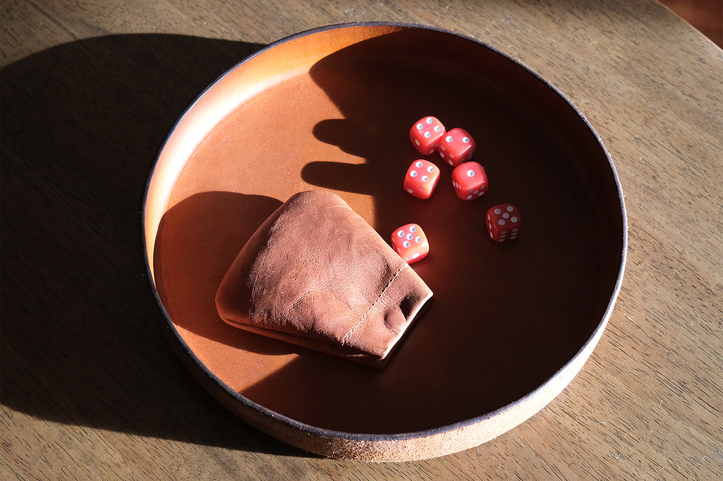 Leather Tray, Light Brown
