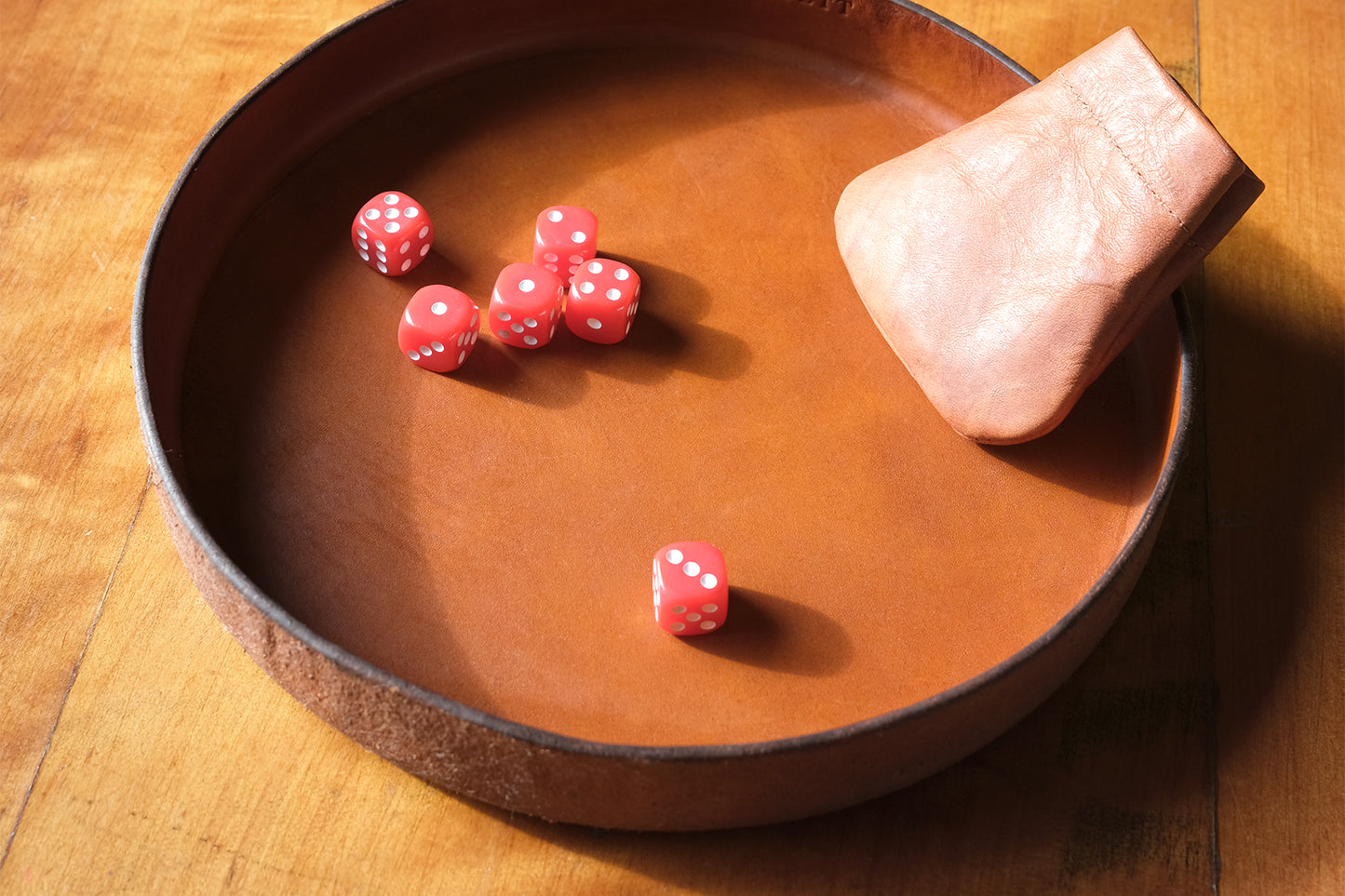 Leather Tray, Light Brown