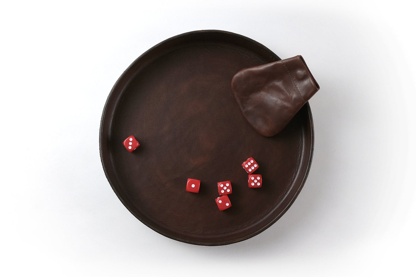 Leather Tray, Dark Brown