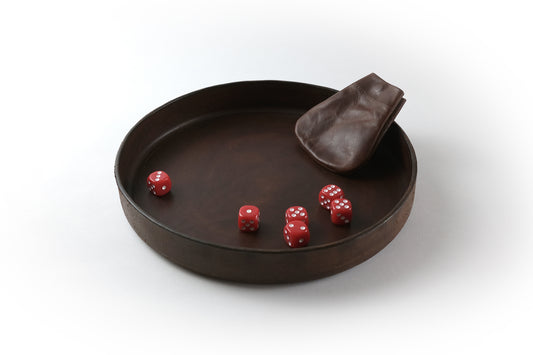 Leather Tray, Dark Brown