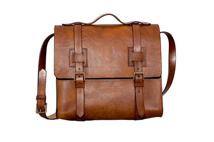 Leather Satchel, Light Brown