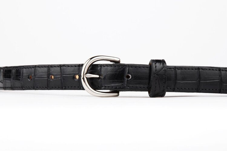 The Lygon Belt, Black Crocodile - Silver