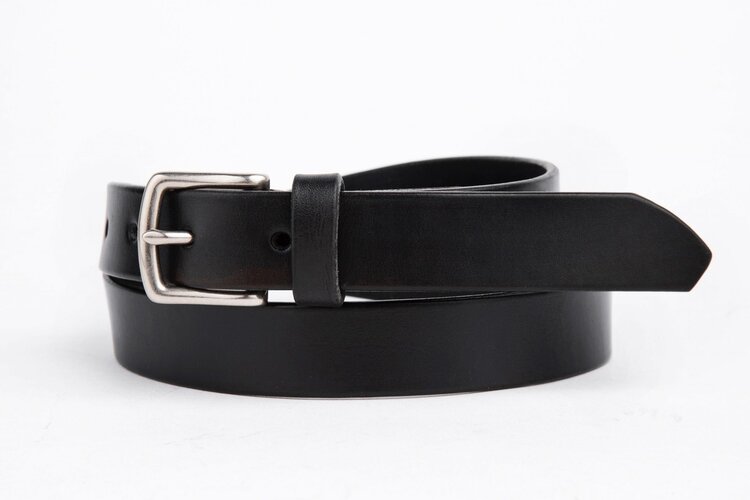 The Somerset Belt, Black - Matte Silver
