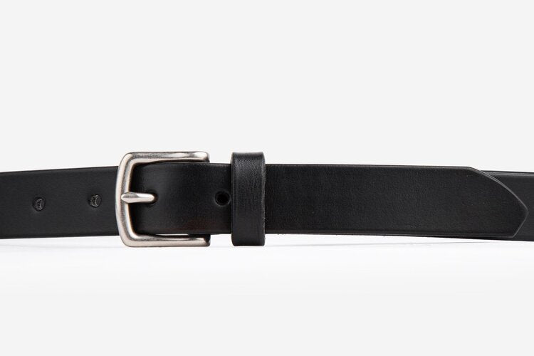The Somerset Belt, Black - Matte Silver