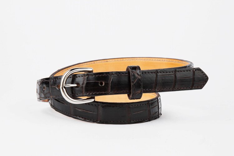 The Lygon Belt, Brown Crocodile - Silver