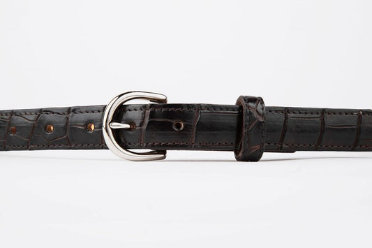 The Lygon Belt, Brown Crocodile - Silver