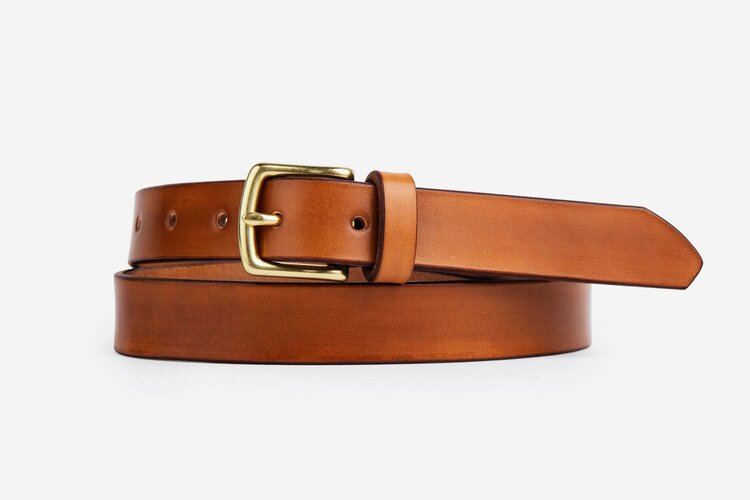 The Somerset Belt, Tan - Brass