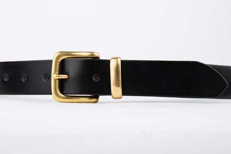 The Rathdowne Belt, Black - Brass
