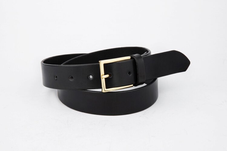 The Chapel Belt, Black - Brass