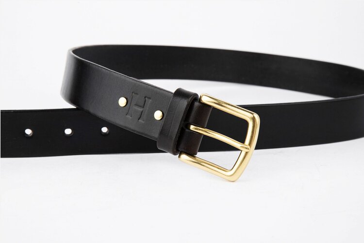 The Somerset Belt, Black - Brass