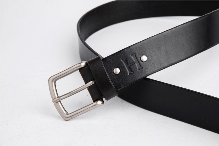The Somerset Belt, Black - Matte Silver