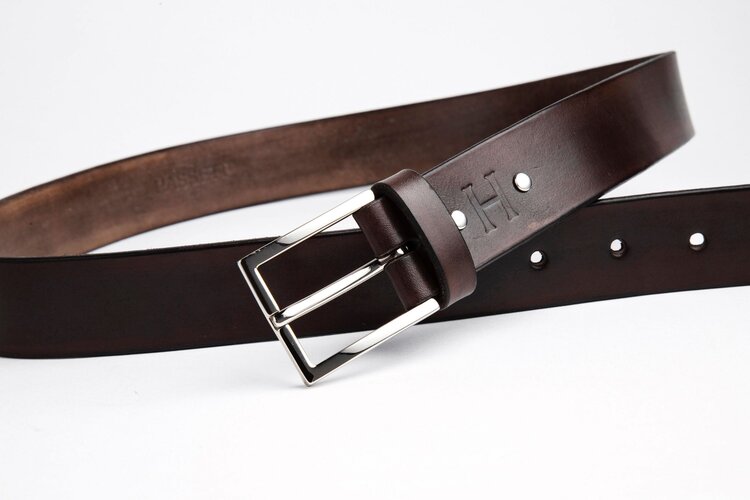 The Chapel Belt, Chocolate - Silver