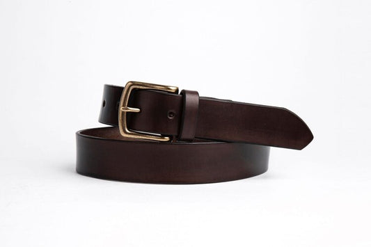 The Somerset Belt, Chocolate - Antique Brass
