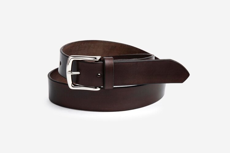 The Somerset Belt, Chocolate - Silver
