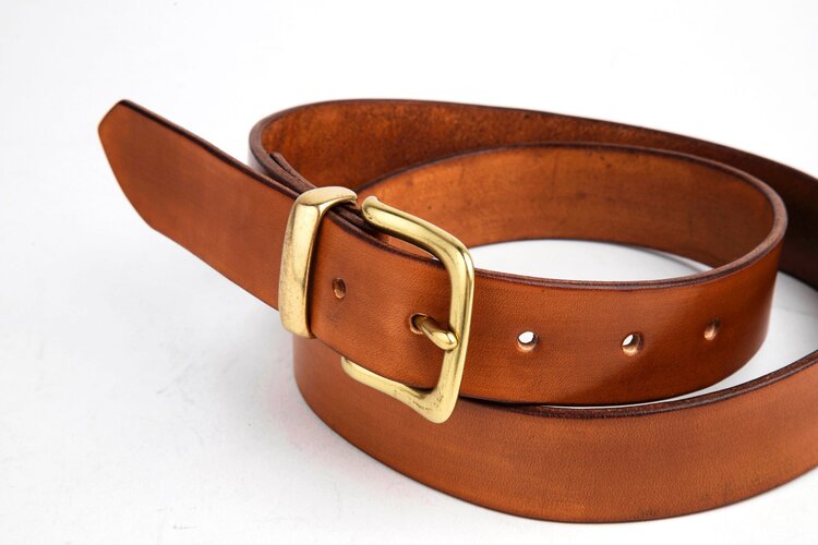 The Rathdowne Belt, Tan - Brass