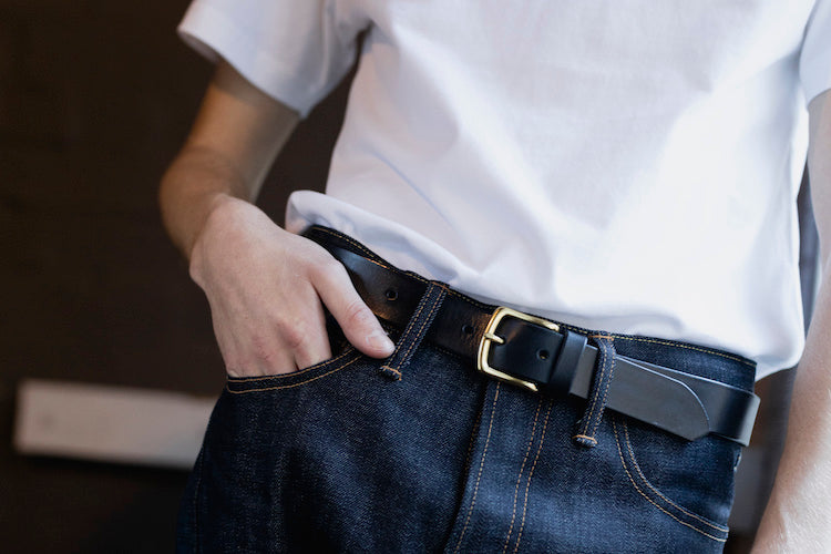 The Somerset Belt, Black - Brass
