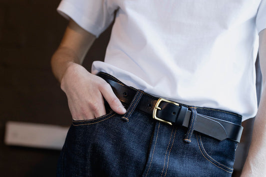 The Somerset Belt, Black - Brass