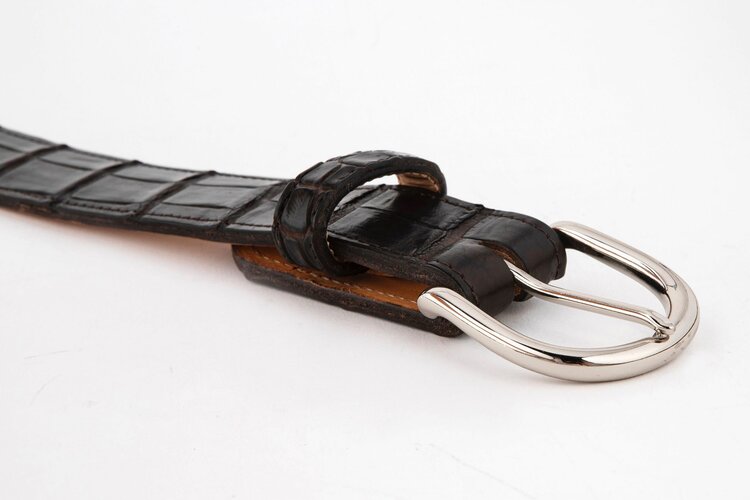 The Lygon Belt, Black Crocodile - Silver