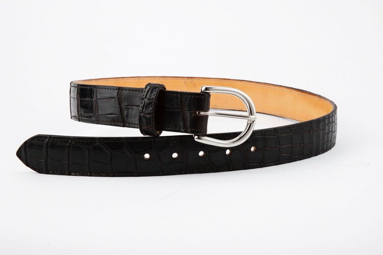 The Lygon Belt, Black Crocodile - Silver