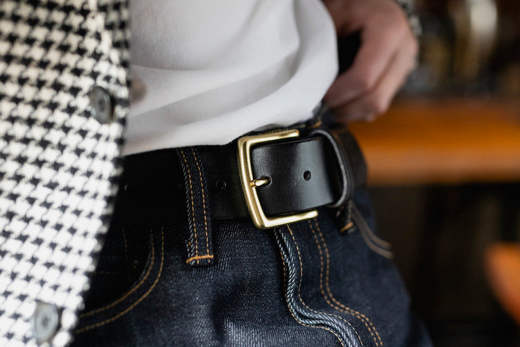 The Somerset Belt, Black - Brass