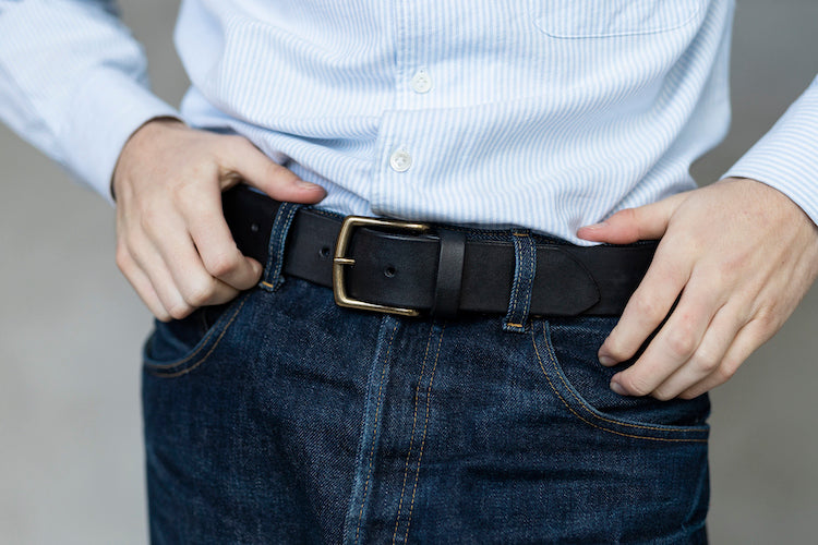 The Somerset Belt, Black - Antique