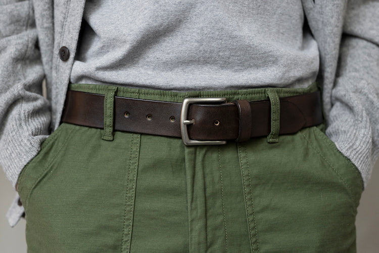 The Somerset Belt, Chocolate - Matte Silver