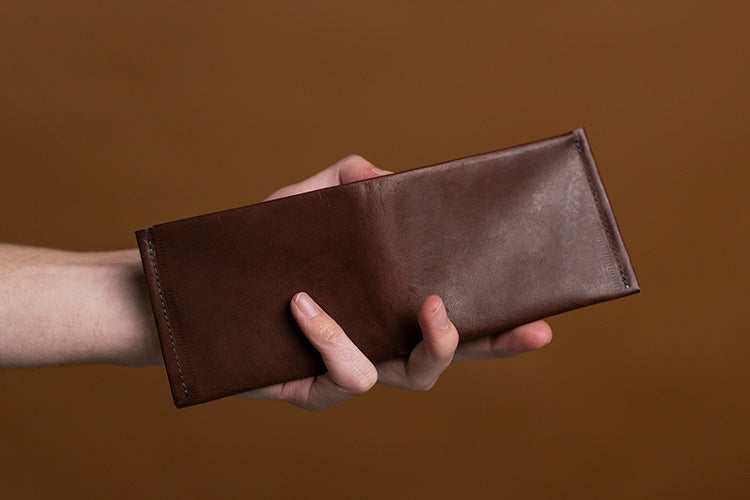 Kangaroo Leather Wallet, Chocolate