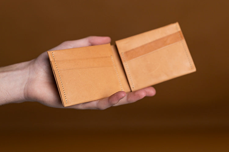 Kangaroo Leather Wallet, Natural