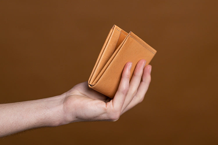 Kangaroo Leather Wallet, Natural