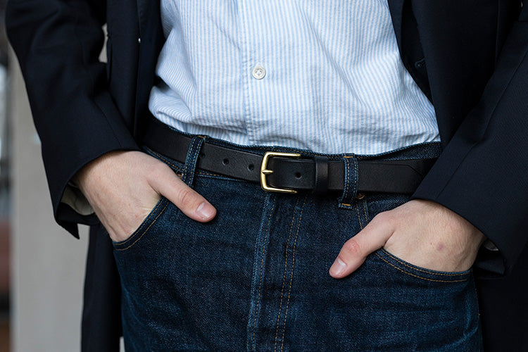 The Somerset Belt, Black - Brass
