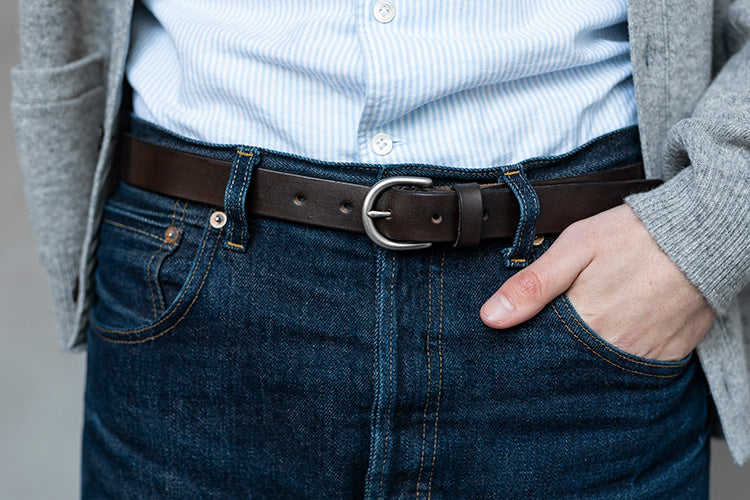 The Lygon Belt, Brown - Matte Silver