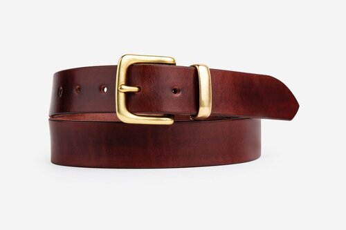 The Rathdowne Belt, Dark Brown - Brass