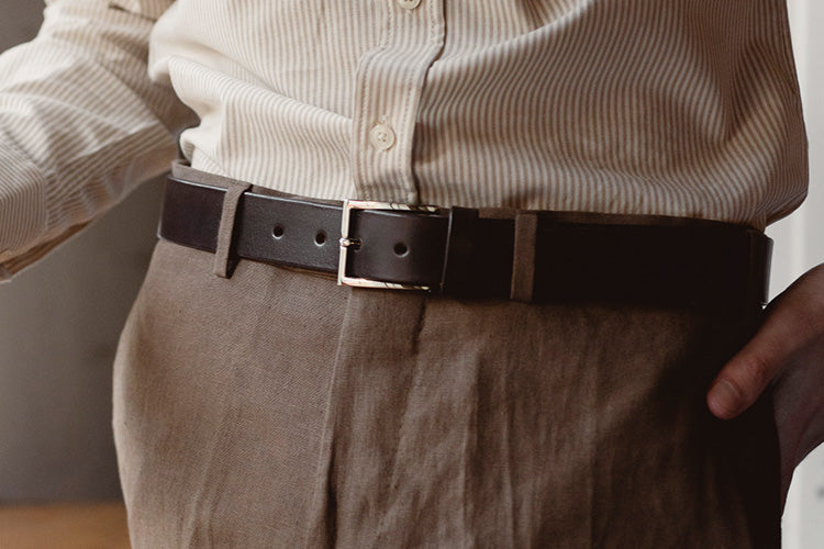 The Chapel Belt, Chocolate - Silver