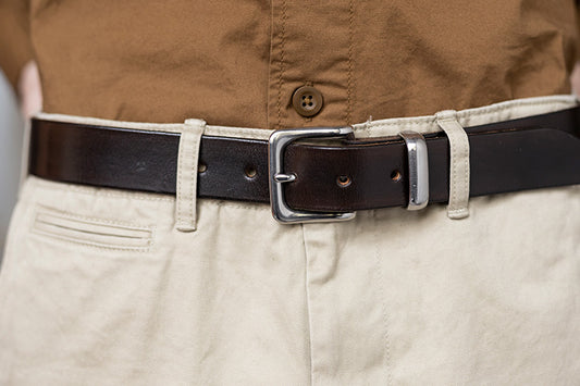 The Rathdowne Belt, Chocolate - Silver