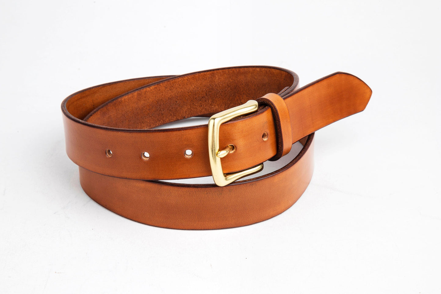 The Somerset Belt, Tan - Brass