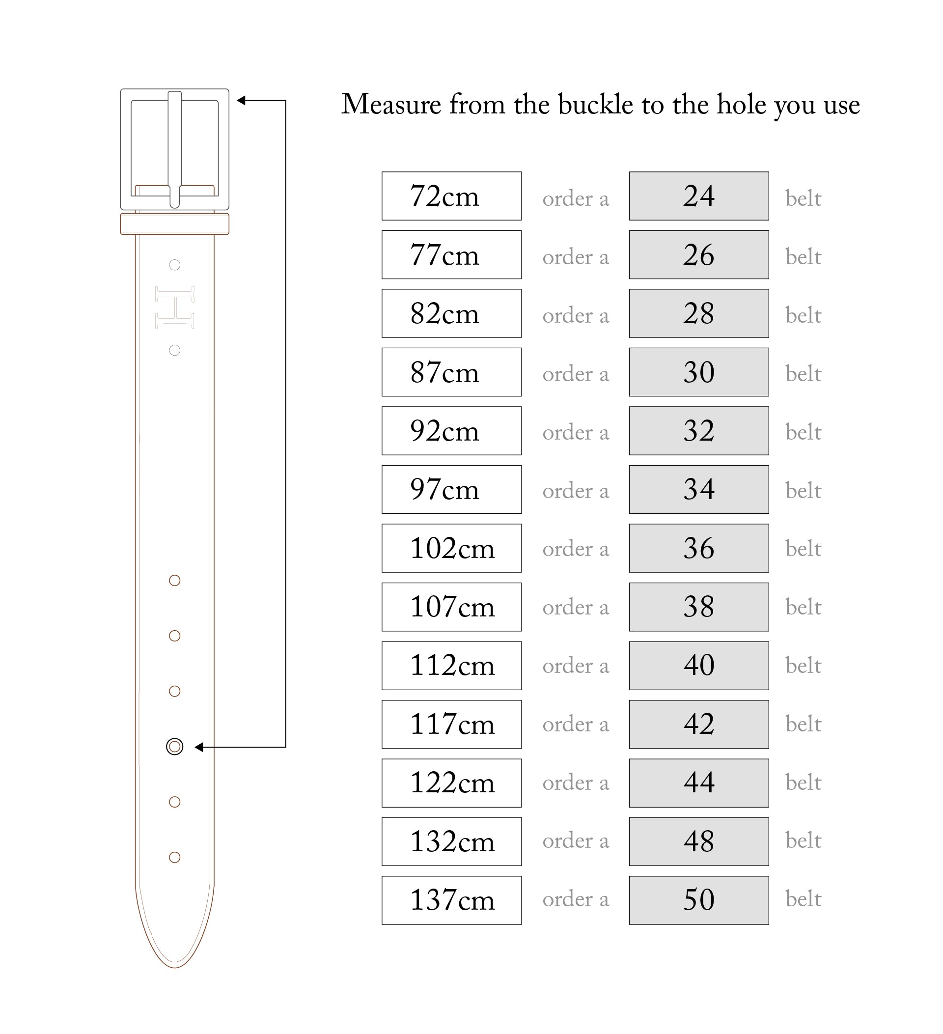 How to hotsell select belt size