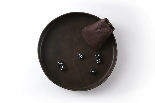 Leather Tray, Chocolate