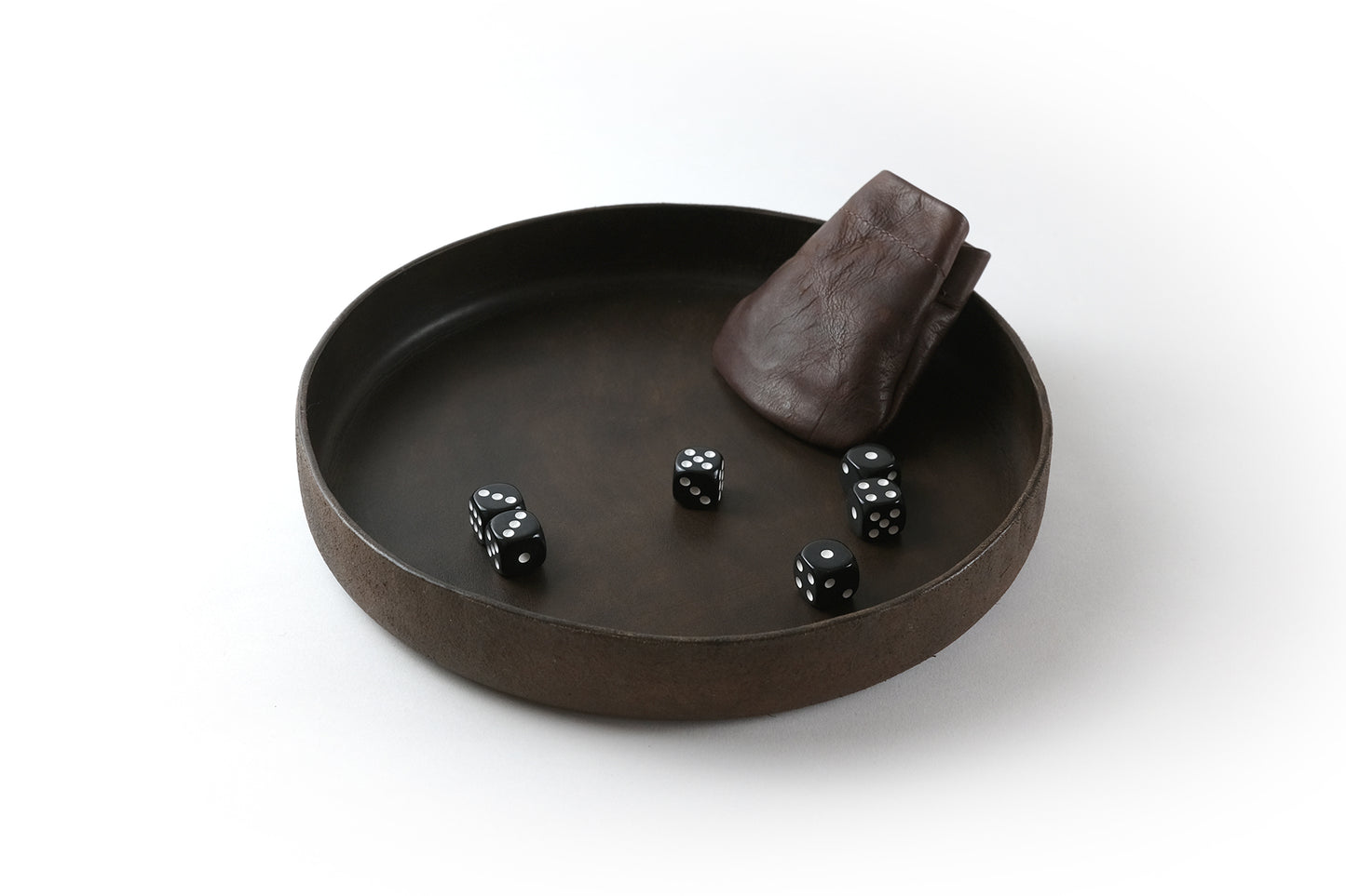 Leather Tray, Chocolate