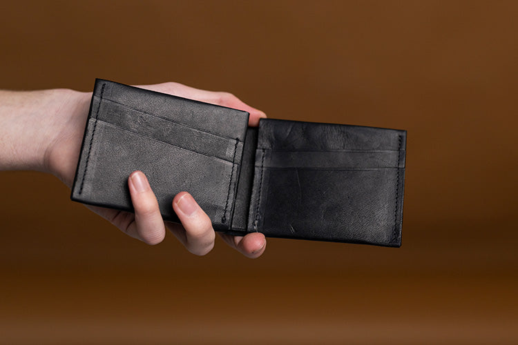 Kangaroo Leather Wallet, Black